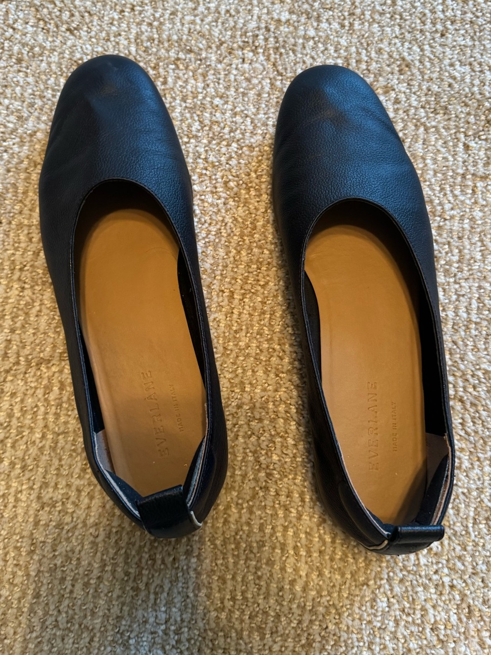 Everlane The Day Glove Leather Flats in Black Size 8